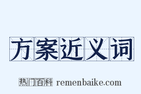 方案近义词是什么意思的图片